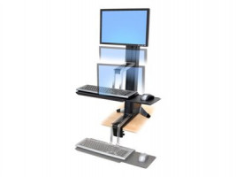 Ergotron WorkFit-S Single LD Sit-Stand Workstation - Stojan ( zásobník, svorka k montáži na stůl, p (TD2056101)