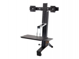 Ergotron WorkFit-S Dual Sit-Stand Workstation - Stojan ( zásobník, svorka k montáži na stůl, sloupe (TD2056100)