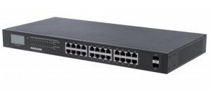 Intellinet 561242, 24-Port Gigabit Ethernet PoE+ Switch s 2 SFP Ports