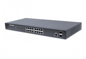 Intellinet Switch 16x GE Web-Managed 2 SFP-Ports 16x PoE+