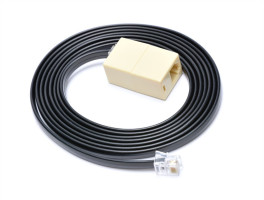 Prodluž.kabel 6P6C-24V pro pokl.zás.,2m, černý (EKA9903)