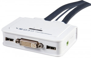 2-Port KVM DVI-USB 2x 0,9m