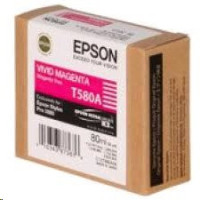 cartridge Epson C13T580A00 - vivid magenta - originální T580, 80 ml