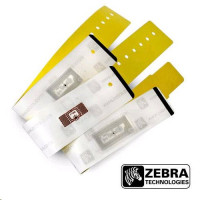 Zebra ZipShip RFID náramkové pásky, polypropylen, 13.56 MHz žlutá, 30.16 x 279.4 mm, 500 kusů (4 role x 125)