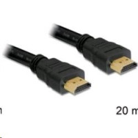 Delock kabel vysokorychlostní HDMI s Ethernetem - HDMI A samec > HDMI A samec, 20 m (83452)