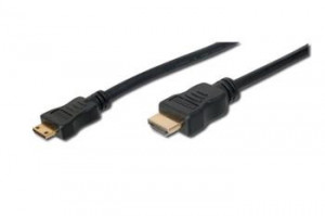 Digitus HDMI 1.3 / 1.2 (C to A) připojovací kabel 2 m, pozl. kontakty (AK-330106-020-S)