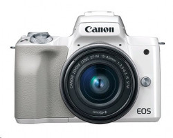 Canon EOS M50 bílý + M15-45