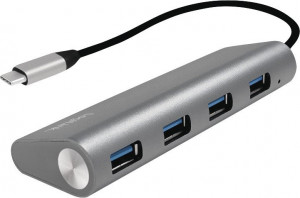 LOGILINK USB-C 3.1, 4-port hub, s aluminum casing