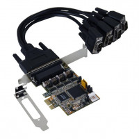IO Exsys PCIe 4x Seriell DB9 (EX-44384) včetně LP