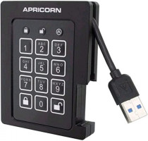 Apricorn SSD Aegis Padlock - 4 TB - 2.5" - USB 3.0 - černá