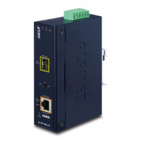 PLANET IP30 10/100/1000T to SFP Gbit Conv. with PoE