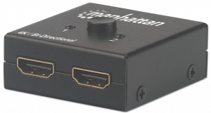 Manhattan HDMI Switch 2-Port 4K@30Hz Bi-Directional černá Displays output from x1 HDMI source to x2 HD displays (sam