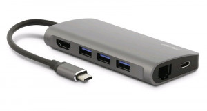 LMP USB-C mini Dock 8-Port, space grey