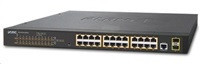 PLANET GS-4210-24P2S network switch Managed L2/L4 Gigabit Ethernet (10/100/1000) Power over Ethernet (PoE) 1U modrá