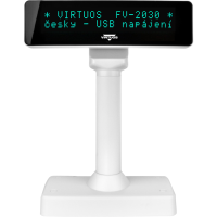 VFD zák.displej FV-2030W 2x20, 9mm,USB, bílý