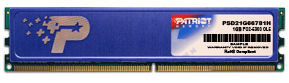 Patriot RAM DDR3 8GB SL PC3-12800 1600MHz CL11, chladič (PSD38G16002H)